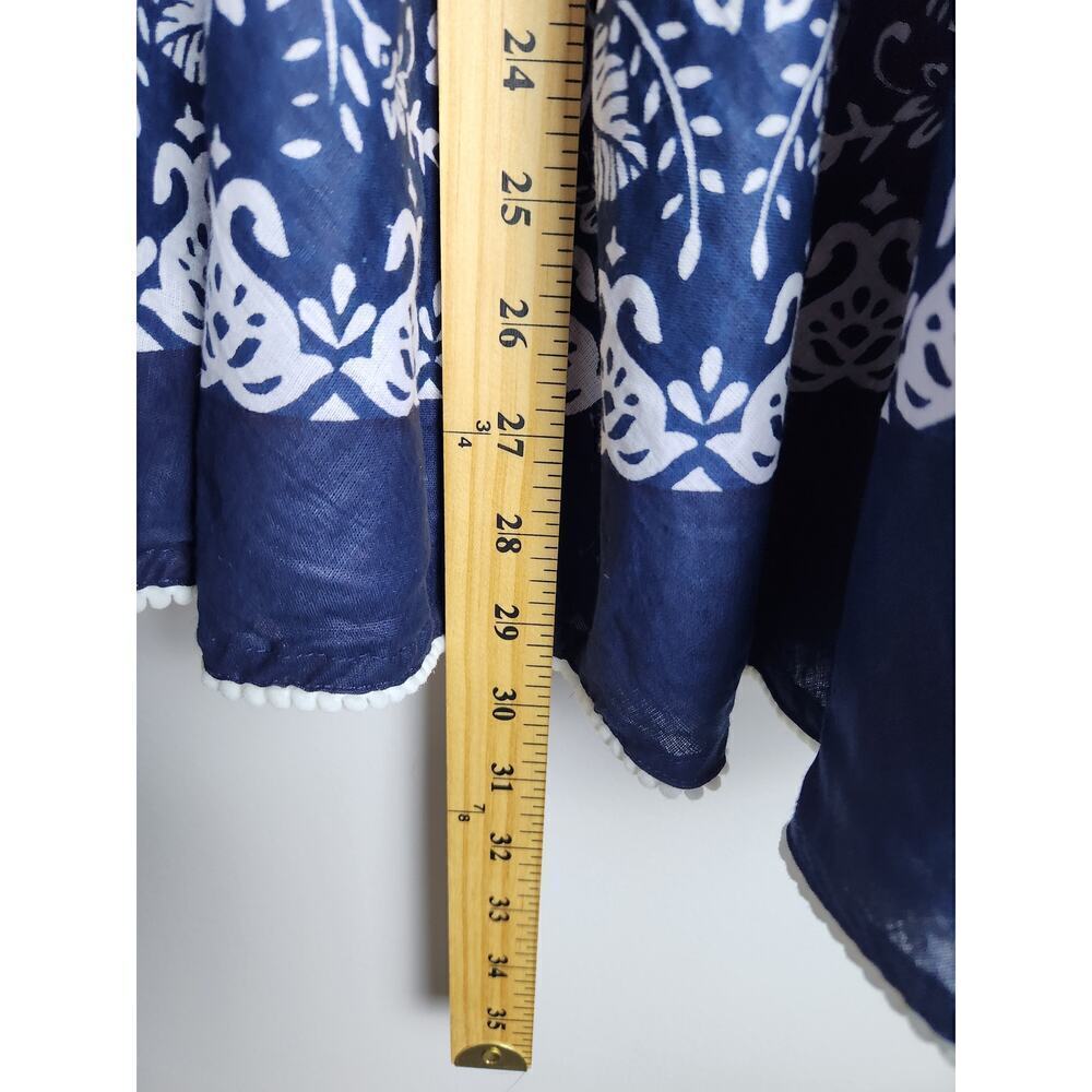 Vtg 100% cotton Midi Skirt sz L printed made in India Boho Peasant Festival - Picture 6 of 7